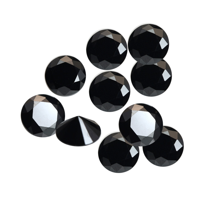 Zircônia Cubica Negra Redonda 4mm - 25 peças - CL000  - ArtStones
